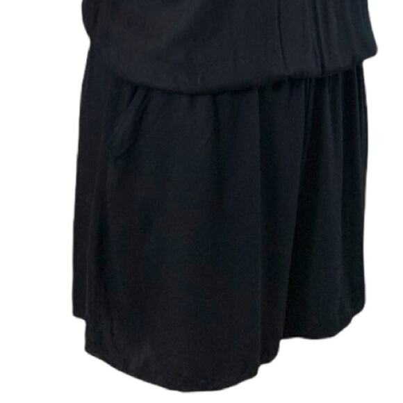 Project Runway Black White Trim Sporty V Neck Romper Women's Size 0X Plus - Picture 9 of 11